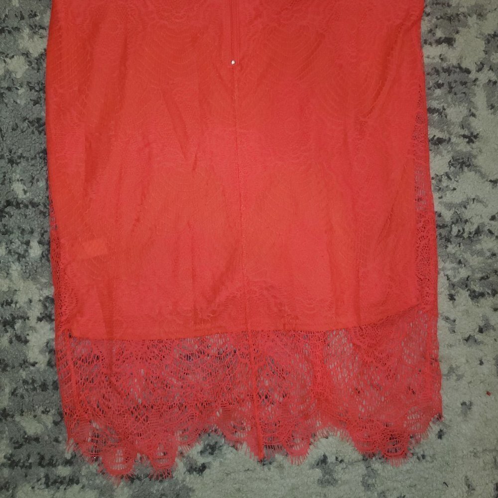 STRETCH LACE PENCIL SKIRT || sz1 EUC - Picture 4 of 14